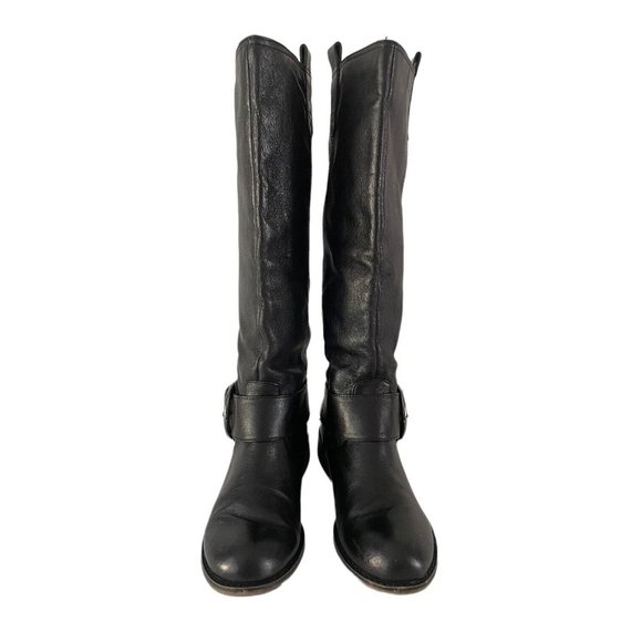 Nine West Black Leather Boots 6.5 Pull-On - Picture 3 of 12
